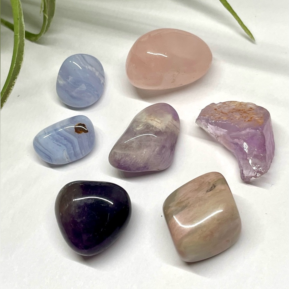 Serenity Chakra Healing Worry Stones – Polished Gemstone Set